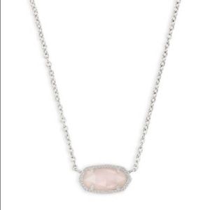 rose quartz kendra scott neclace- great condition